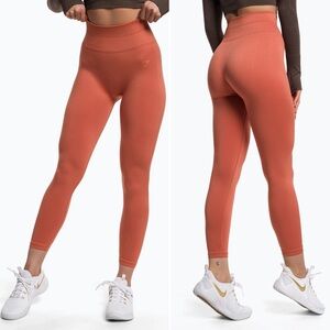 Gymshark Peach Orange Seamless High Rise Legging’s Women’s Size Small